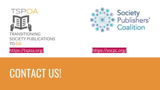 TSPOA/SPC Webinar 1: Understanding Learned Societies