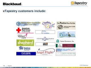 eTapestry customers include:
