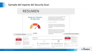 Ejemplo del reporte del Security Scan
 