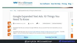 #CMCa2z @larrykim@larrykim	#Kisswebinar	
 