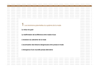 DANCES

TENDANCES

TENDANCES

TENDANCES

TENDANCES

TENDANCES

TENDANCES

TENDANCES

TENDANCES

TENDANCES

TENDANCES

TENDANCES

TENDANCES

TENDANCES

TENDANCES

TENDANCES

TE

TENDANCES

TENDANCES

TENDANCES

TENDANCES

TENDANCES

TENDANCES

TENDANCES

TENDANCES

TENDANCES

TE

DANCES

TENDANCES

TENDANCES

TENDANCES

TENDANCES

TENDANCES

TENDANCES

DANCES

TENDANCES

TENDANCES

TENDANCES

TENDANCES

TENDANCES

TENDANCES

TENDANCES

TENDANCES

TENDANCES

TENDANCES

TENDANCES

TENDANCES

TENDANCES

TENDANCES

TENDANCES

TE

DANCES

TENDANCES

TENDANCES

TENDANCES

TENDANCES

TENDANCES

TENDANCES

TENDANCES

TENDANCES

TENDANCES

TENDANCES

TENDANCES

TENDANCES

TENDANCES

TENDANCES

TENDANCES

TE

DANCES

TENDANCES

TENDANCES

TENDANCES

TENDANCES

TENDANCES

TENDANCES

TENDANCES

TENDANCES

TENDANCES

TENDANCES

TENDANCES

TENDANCES

TENDANCES

TENDANCES

TENDANCES

TE

DANCES

TENDANCES

TENDANCES

TENDANCES

TENDANCES

TENDANCES

TENDANCES

TENDANCES

TENDANCES

TENDANCES

TENDANCES

TENDANCES

TENDANCES

TENDANCES

TENDANCES

TENDANCES

TE

DANCES

TENDANCES

TENDANCES

TENDANCES

TENDANCES

TENDANCES

TENDANCES

TENDANCES

TENDANCES

TENDANCES

TENDANCES

TENDANCES

TENDANCES

TENDANCES

TENDANCES

TENDANCES

TE

DANCES

TENDANCES

TENDANCES

TENDANCES

TENDANCES

TENDANCES

TENDANCES

TENDANCES

TENDANCES

TENDANCES

TENDANCES

TENDANCES

TENDANCES

TENDANCES

TENDANCES

TENDANCES

TE

TENDANCES

TENDANCES

TENDANCES

TENDANCES

TENDANCES

TENDANCES

TENDANCES

TENDANCES

TENDANCES

TENDANCES

TE

DANCES

TENDANCES

TENDANCES

TENDANCES

TENDANCES

TENDANCES

DANCES

TENDANCES

TENDANCES

TENDANCES

TENDANCES

TENDANCES

TENDANCES

TENDANCES

TENDANCES

TENDANCES

TENDANCES

TENDANCES

TENDANCES

TENDANCES

TENDANCES

TENDANCES

TE

DANCES

TENDANCES

TENDANCES

TENDANCES

TENDANCES

TENDANCES

TENDANCES

TENDANCES

TENDANCES

TENDANCES

TENDANCES

TENDANCES

TENDANCES

TENDANCES

TENDANCES

TENDANCES

TE

DANCES

TENDANCES

TENDANCES

TENDANCES

TENDANCES

TENDANCES

TENDANCES

TENDANCES

TENDANCES

TENDANCES

TENDANCES

TENDANCES

TENDANCES

TENDANCES

TENDANCES

TENDANCES

TE

DANCES

TENDANCES

TENDANCES

1

TENDANCES

TENDANCES

TENDANCES

TENDANCES

TENDANCES

TENDANCES

TENDANCES

TENDANCES

TENDANCES

TENDANCES

TENDANCES

TENDANCES

TE

TENDANCES

TENDANCES

TENDANCES

TENDANCES

TENDANCES

TENDANCES

TENDANCES

TENDANCES

TENDANCES

TENDANCES

TENDANCES

TENDANCES

TE

TENDANCES

TENDANCES

TENDANCES

TENDANCES

TENDANCES

TE

TENDANCES

TENDANCES

TENDANCES

TENDANCES

TENDANCES

TENDANCES

TENDANCES

TENDANCES

TENDANCES

TENDANCES

TENDANCES

TENDANCES

TE

DANCES

TENDANCES

TENDANCES

DANCES

TENDANCES

TENDANCES

TENDANCES
TENDANCES

Les évolutions potentielles du système de la mode
TENDANCES TENDANCES TENDANCES TENDANCES TENDANCES
TENDANCES
TENDANCES TENDANCES

DANCES

TENDANCES

TENDANCES

TENDANCES

DANCES

TENDANCES

TENDANCES

TENDANCES
TENDANCES TENDANCES
Le retour du goût

TENDANCES

TENDANCES

TENDANCES

TENDANCES

TENDANCES

TENDANCES

TENDANCES

TENDANCES

TENDANCES

TENDANCES

TE

DANCES

TENDANCES

TENDANCES

TENDANCES

TENDANCES

TENDANCES

TENDANCES

TENDANCES

TENDANCES

TENDANCES

TENDANCES

TENDANCES

TENDANCES

TENDANCES

TENDANCES

TENDANCES

TE

DANCES

TENDANCES

TENDANCES

TENDANCES

TENDANCES

TENDANCES

TENDANCES

TENDANCES

TENDANCES

TENDANCES

TENDANCES

TENDANCES

TENDANCES

TENDANCES

TENDANCES

TENDANCES

TE

DANCES

TENDANCES

TENDANCES

TENDANCES TENDANCES
La réaffirmation TENDANCES TENDANCES TENDANCESmode et luxe
de la différence entre TENDANCES TENDANCES

TENDANCES

TENDANCES

TENDANCES

TENDANCES

TENDANCES

TENDANCES

TE

TENDANCES

TENDANCES

TENDANCES

TENDANCES

TENDANCES

TENDANCES

TENDANCES

TENDANCES

TENDANCES

TE

DANCES

TENDANCES

TENDANCES

TENDANCES

TENDANCES

TENDANCES

TENDANCES

DANCES

TENDANCES

TENDANCES

TENDANCES

TENDANCES

TENDANCES

TENDANCES

TENDANCES

TENDANCES

TENDANCES

TENDANCES

TENDANCES

TENDANCES

TENDANCES

TENDANCES

TENDANCES

TE

DANCES

TENDANCES

TENDANCES

TENDANCES

TENDANCES

TENDANCES

TENDANCES

TENDANCES

TENDANCES

TENDANCES

TENDANCES

TENDANCES

TENDANCES

TENDANCES

TENDANCES

TE

DANCES

TENDANCES

TENDANCES

L’évolution du calendrier de la mode
TENDANCES TENDANCES

TENDANCES

TENDANCES

TENDANCES

TENDANCES

TENDANCES

TENDANCES

TENDANCES

TENDANCES

TENDANCES

TENDANCES

TENDANCES

TENDANCES

TE

DANCES

TENDANCES

TENDANCES

TENDANCES

TENDANCES

TENDANCES

TENDANCES

TENDANCES

TENDANCES

TENDANCES

TENDANCES

TENDANCES

TENDANCES

TENDANCES

TENDANCES

TENDANCES

TE

TE

DANCES

TENDANCES

TENDANCES

DANCES

TENDANCES

TENDANCES

TENDANCES

TENDANCES

TENDANCES

TENDANCES

TENDANCES

TENDANCES

TENDANCES

TENDANCES

TENDANCES

TENDANCES

TENDANCES

TENDANCES

TENDANCES

TENDANCES

TENDANCES

TENDANCES

TENDANCES

TENDANCES

TENDANCES

TENDANCES

TENDANCES

L’accentuation des liaisons dangereuses entre presse et mode
TENDANCES TENDANCES TENDANCES TENDANCES TENDANCES
TENDANCES
TENDANCES TENDANCES

TENDANCES

TENDANCES

TENDANCES

TENDANCES

TENDANCES

TENDANCES

TENDANCES

TENDANCES

TENDANCES

TENDANCES

TE

TENDANCES

TENDANCES

TENDANCES

TENDANCES

TENDANCES

TE

DANCES

TENDANCES

TENDANCES

DANCES

TENDANCES

TENDANCES

TENDANCES

TENDANCES

TENDANCES

TENDANCES

TENDANCES

TENDANCES

TENDANCES

TE

DANCES

TENDANCES

L’émergence d’une nouvelle presse alternative
TENDANCES TENDANCES TENDANCES
TENDANCES
TENDANCES TENDANCES

TENDANCES

TENDANCES

TENDANCES

TENDANCES

TENDANCES

TENDANCES

TENDANCES

TENDANCES

TENDANCES

TE

DANCES

TENDANCES

TENDANCES

TENDANCES

TENDANCES

TENDANCES

TENDANCES

TENDANCES

TENDANCES

TENDANCES

TENDANCES

TENDANCES

TENDANCES

TENDANCES

TENDANCES

TENDANCES

TE

DANCES

TENDANCES

TENDANCES

TENDANCES

TENDANCES

TENDANCES

TENDANCES

TENDANCES

TENDANCES

TENDANCES

TENDANCES

TENDANCES

TENDANCES

TENDANCES

TENDANCES

TENDANCES

TE

TENDANCES

TENDANCES

TENDANCES

TENDANCES

TENDANCES

TENDANCES

TENDANCES

TENDANCES

TENDANCES

TE

DANCES

TENDANCES

TENDANCES

TENDANCES

TENDANCES

TENDANCES

TENDANCES

DANCES

TENDANCES

TENDANCES

TENDANCES

TENDANCES

TENDANCES

TENDANCES

TENDANCES

TENDANCES

TENDANCES

TENDANCES

TENDANCES

TENDANCES

TENDANCES

TENDANCES

TENDANCES

TE

TENDANCES

TENDANCES

TENDANCES

TENDANCES

TENDANCES

TENDANCES

TENDANCES

TENDANCES

TENDANCES

TENDANCES

TE

DANCES

TENDANCES

TENDANCES

TENDANCES

TENDANCES

TENDANCES

DANCES

TENDANCES

TENDANCES

TENDANCES

TENDANCES

TENDANCES

TENDANCES

TENDANCES

TENDANCES

TENDANCES

TENDANCES

TENDANCES

TENDANCES

TENDANCES

TENDANCES

TENDANCES

TE

DANCES

TENDANCES

TENDANCES

TENDANCES

TENDANCES

TENDANCES

TENDANCES

TENDANCES

TENDANCES

TENDANCES

TENDANCES

TENDANCES

TENDANCES

TENDANCES

TENDANCES

TENDANCES

TE

DANCES

TENDANCES

TENDANCES

TENDANCES

TENDANCES

TENDANCES

TENDANCES

TENDANCES

TENDANCES

TENDANCES

TENDANCES

TENDANCES

TENDANCES

TENDANCES

TENDANCES

TENDANCES

TE

DANCES

TENDANCES

TENDANCES

TENDANCES

TENDANCES

TENDANCES

TENDANCES

TENDANCES

TENDANCES

TENDANCES

TENDANCES

TENDANCES

TENDANCES

TENDANCES

TENDANCES

TENDANCES

TE

 