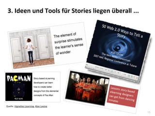 15
3. Ideen und Tools für Stories liegen überall ...
Quelle: Vignettes Learning, Alan Levine
 