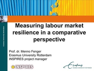 Measuring labour market
resilience in a comparative
perspective
Prof. dr. Menno Fenger
Erasmus University Rotterdam
INSPIRES project manager
 