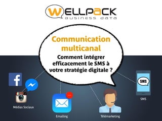 Communication
multicanal
Comment intégrer
efficacement le SMS à
votre stratégie digitale ?
Emailing
SMS
Télémarketing
Médias Sociaux
 