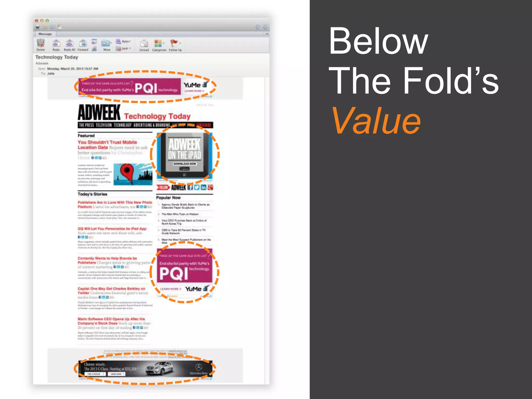 Below
The Fold’s
Value
 