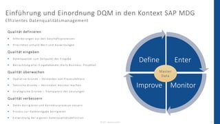 Technisches Umsetzung von Datenqualitätsmaßnahmen mittels SAP MDG-DQM