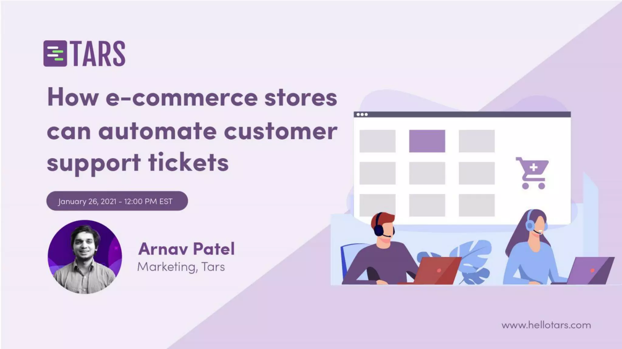 E-commerce customer support chatbot - Tars webinar