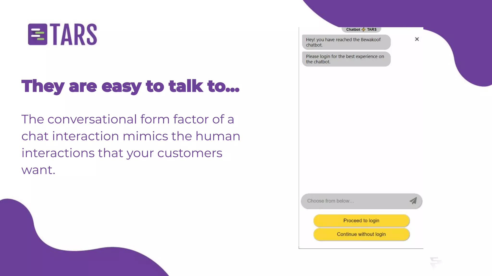 E-commerce customer support chatbot - Tars webinar