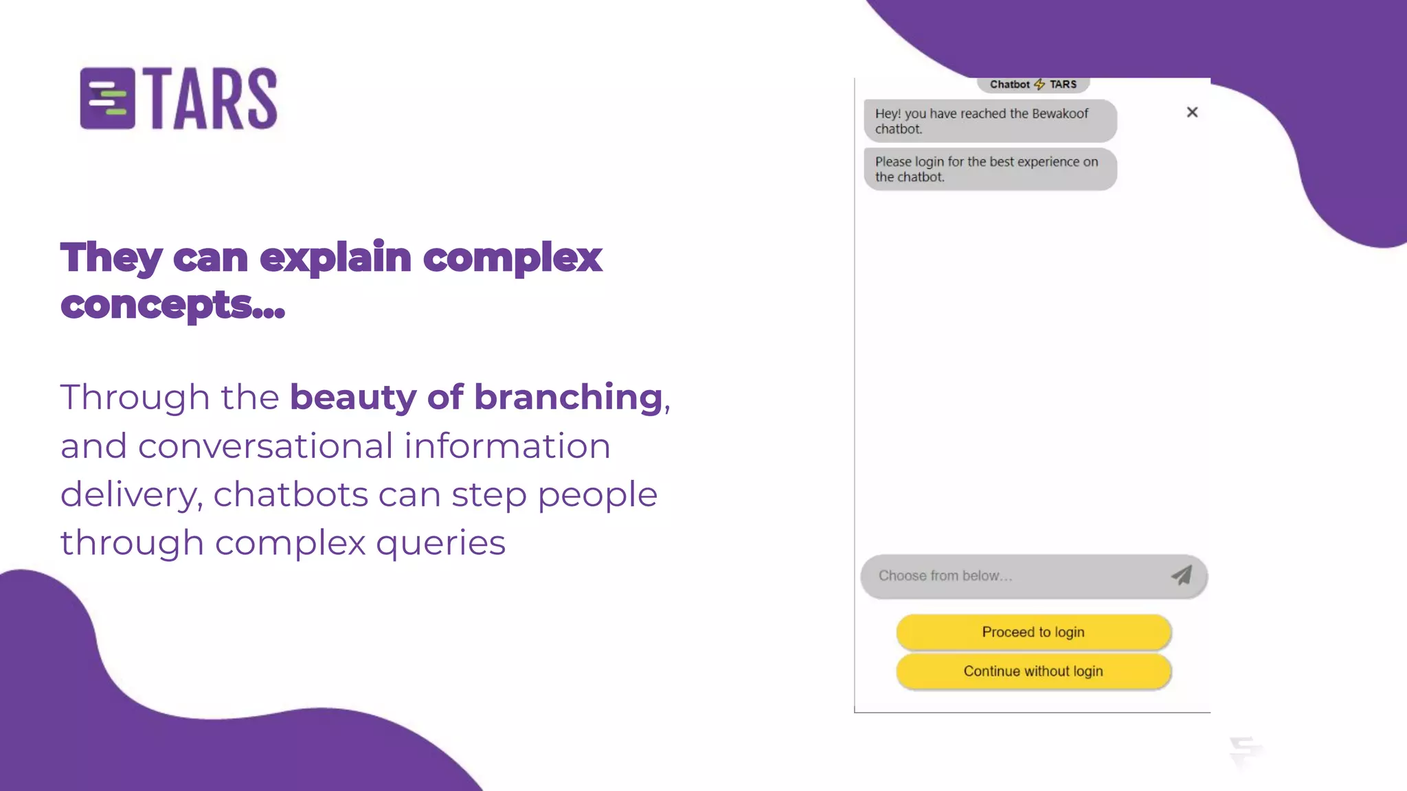 E-commerce customer support chatbot - Tars webinar