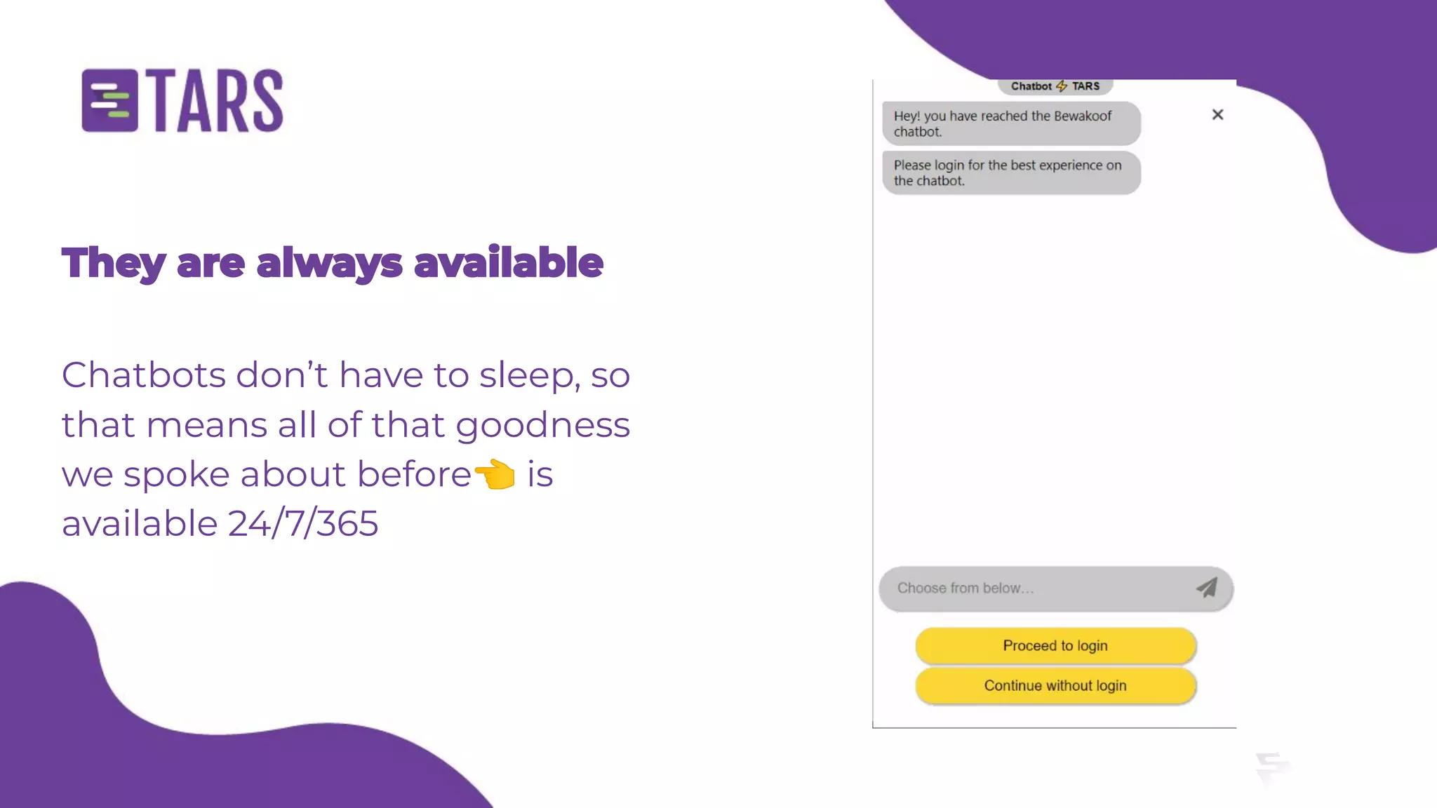 E-commerce customer support chatbot - Tars webinar
