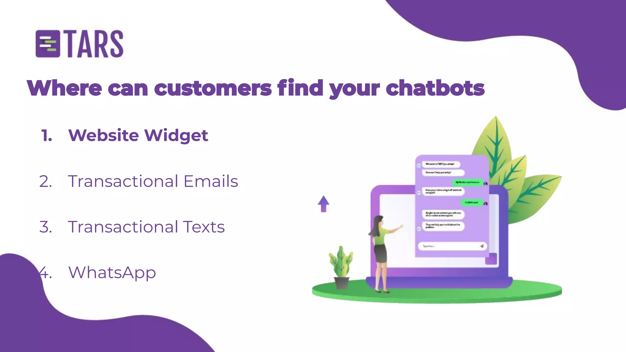 E-commerce customer support chatbot - Tars webinar