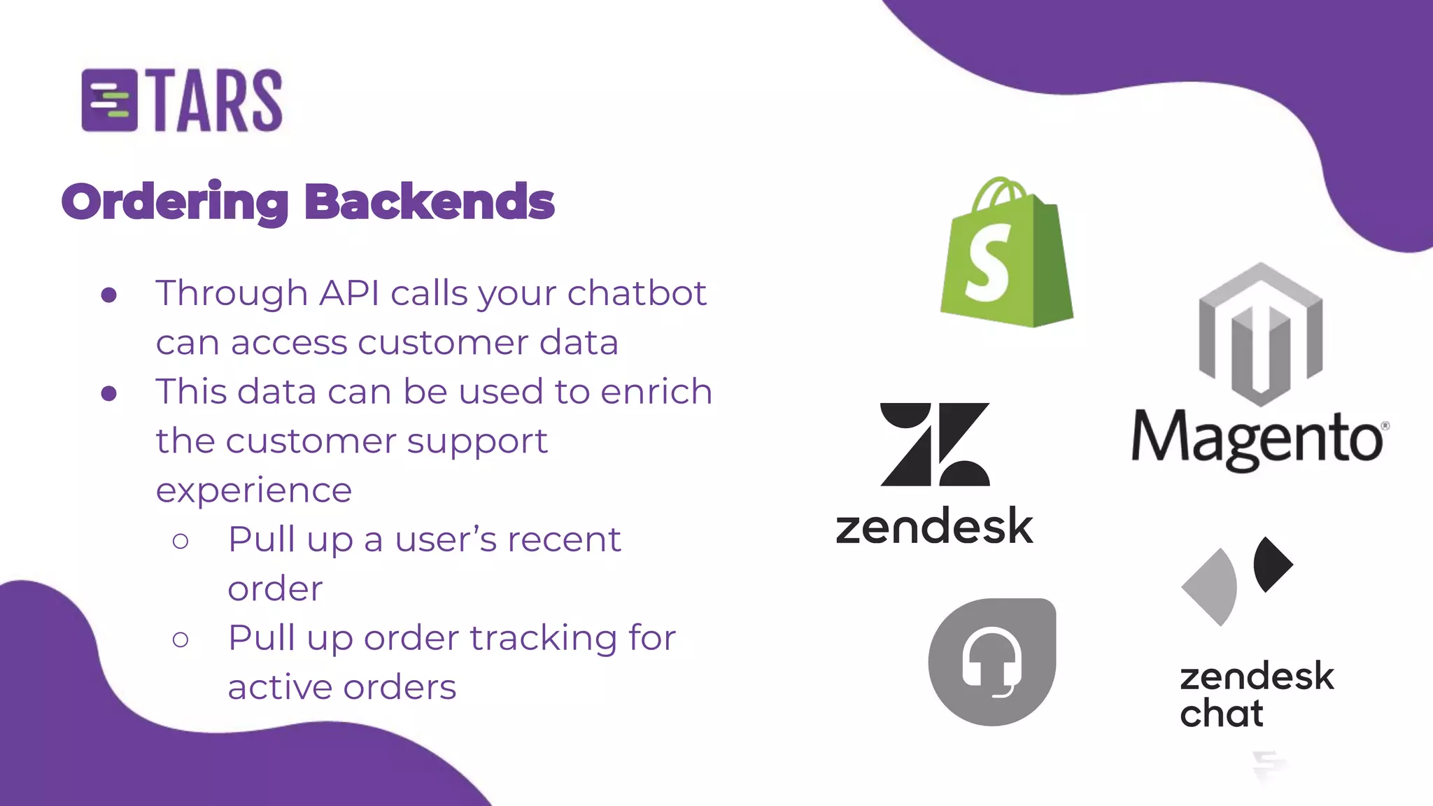 E-commerce customer support chatbot - Tars webinar
