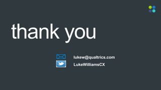 AND A MYTH
lukew@qualtrics.com
LukeWilliamsCX
 