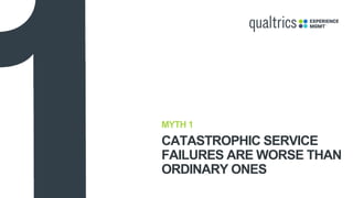CATASTROPHIC SERVICE
FAILURES ARE WORSE THAN
ORDINARY ONES
MYTH 1
 