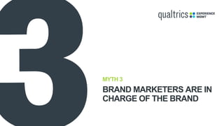 BRAND MARKETERS ARE IN
CHARGE OF THE BRAND
MYTH 3
 