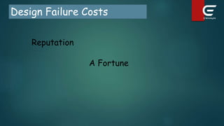 Design Failure Costs
Reputation
A Fortune
 