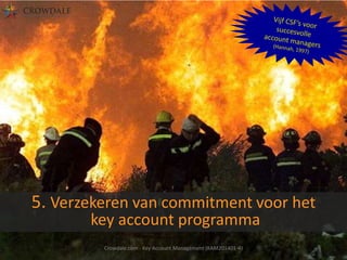 5. Verzekeren van commitment voor het
key account programma
Crowdale.com - Key Account Management (KAM201401-4)

 