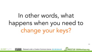 63
SSIMeetup.orgReleased under a Creative Commons license. (CC BY-SA 4.0).
 