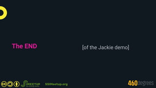 The END
SSIMeetup.org
[of the Jackie demo]
 