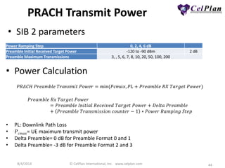 What LTE Parameters need to be Dimensioned and Optimized | PDF