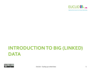 INTRODUCTIONTO BIG (LINKED)
DATA
5EUCLID – Scaling up Linked Data
 
