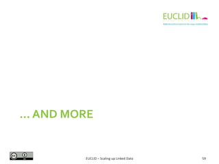 … AND MORE
59EUCLID – Scaling up Linked Data
 