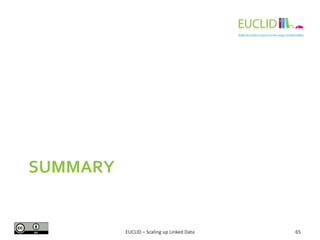 SUMMARY
65EUCLID – Scaling up Linked Data
 
