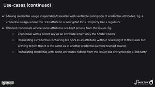 Anonymous credentials with range proofs, verifiable encryption ...