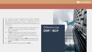 Elementos de productividad: DRP / Backup / BCP | PDF
