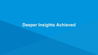 Deeper Insights Achieved
 