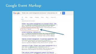 Google Event Markup
 