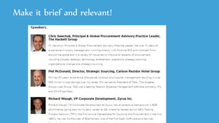 Make it brief and relevant!
 