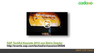 ABAP CDS Views
SAP TechEd Keynote 2015 von Björn Goerke
http://events.sap.com/teched/en/session/26506
 