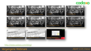 Vergangene Webinare
http://www.cadaxo.com/blog/
ABAP CDS Views
 