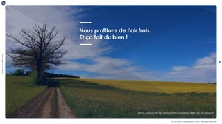 4
Thereisabetterway
OCTO Part of Accenture © 2020 - All rights reserved
Nous profitons de l’air frais
Et ça fait du bien !
https://www.flickr.com/photos/alainrouiller/14151962475/
 