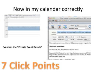 Now in my calendar correctly
Even has the “Private Event Details”
 