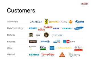 Customers 
Automotive 
High Technology 
Defense 
Other 
Finance 
Medical  
