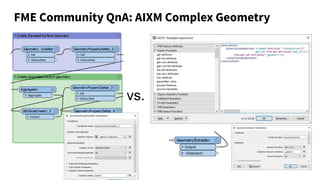 vs.
FME Community QnA: AIXM Complex Geometry
 