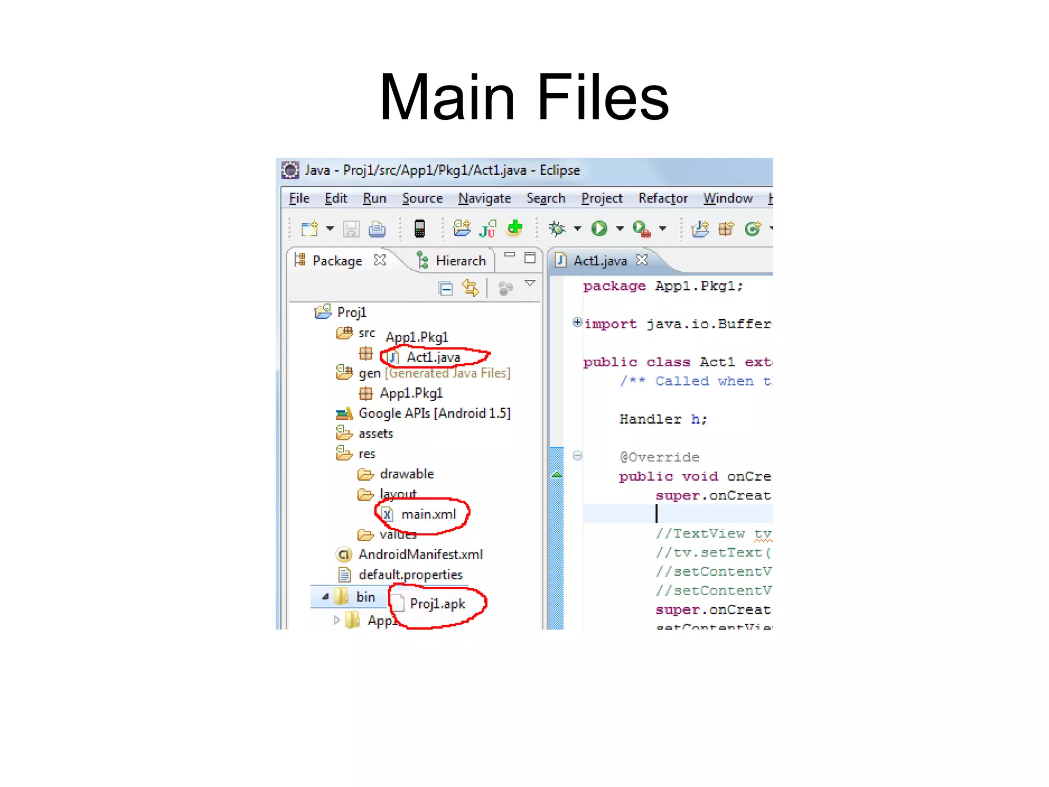 Main Files 