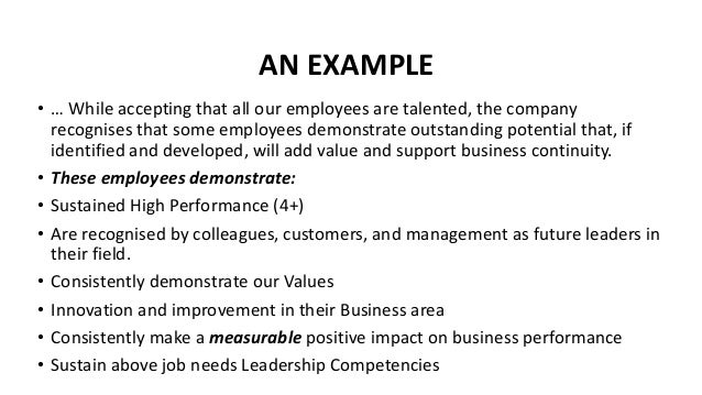 succession planning example