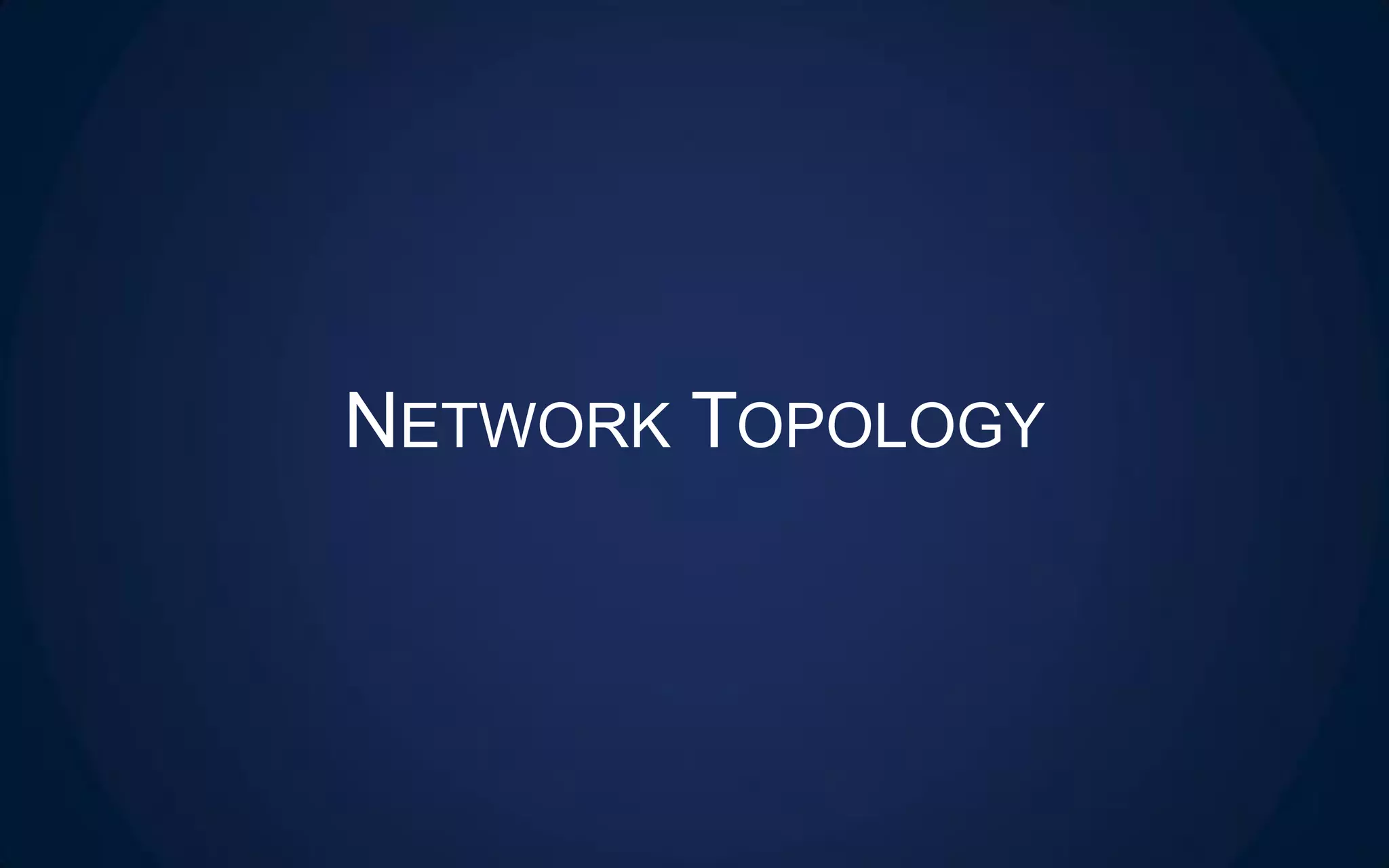 NETWORK TOPOLOGY
 
