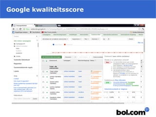 Google kwaliteitsscore
 