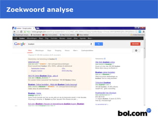 Zoekwoord analyse
 