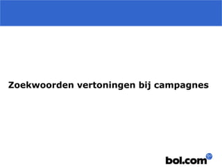 Zoekwoorden vertoningen bij campagnes
 