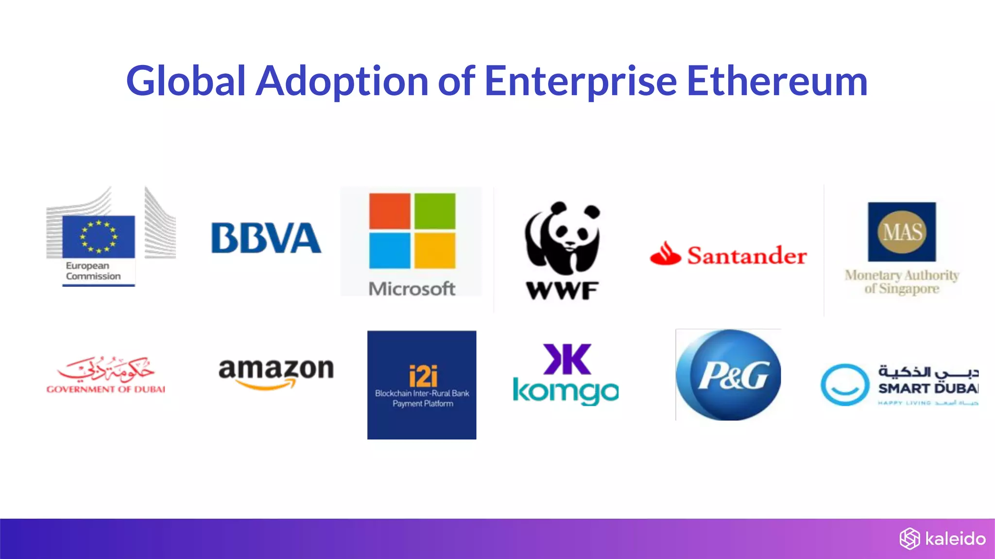 Global Adoption of Enterprise Ethereum
 