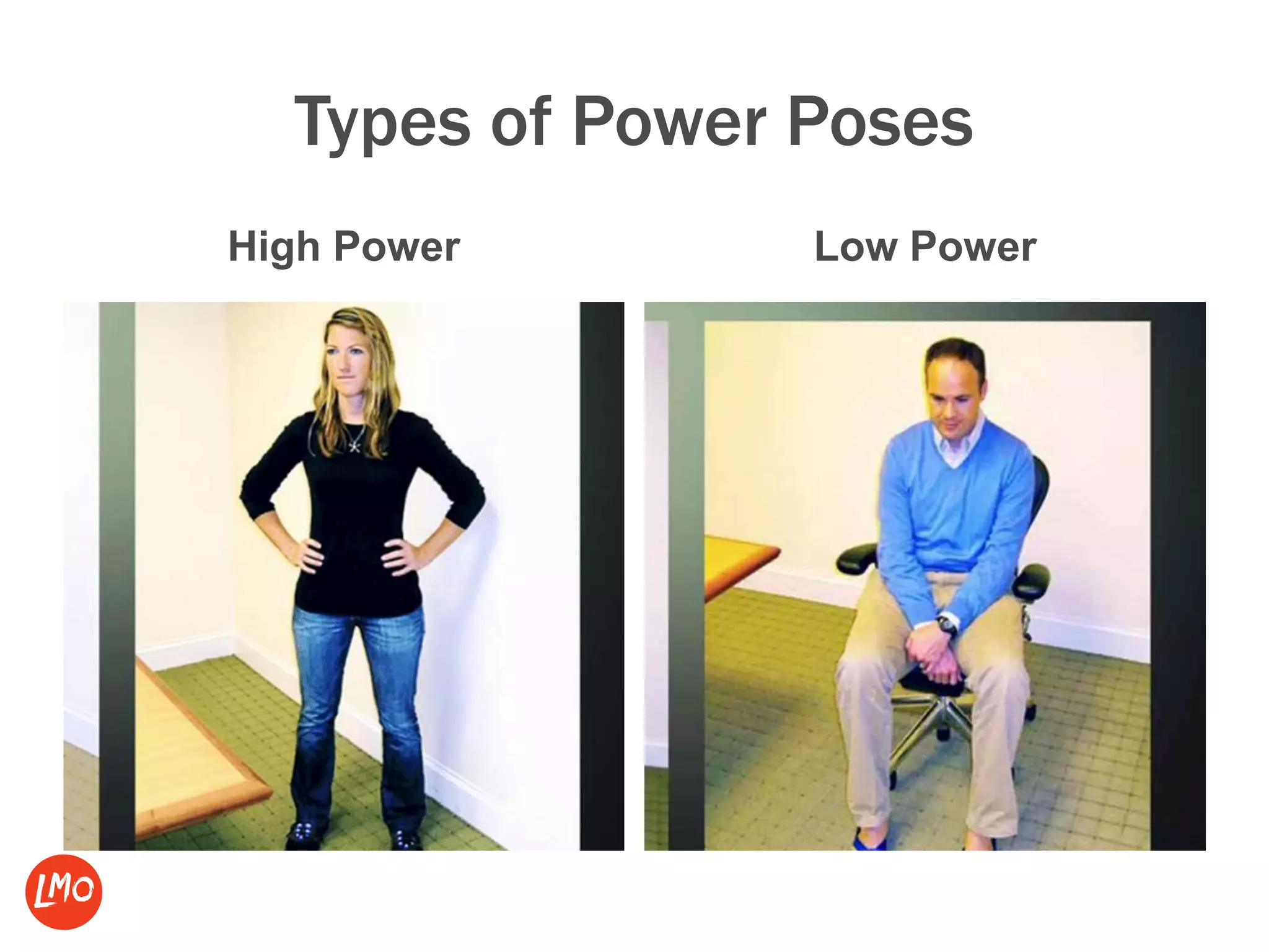 Types of Power Poses
High Power Low Power
 