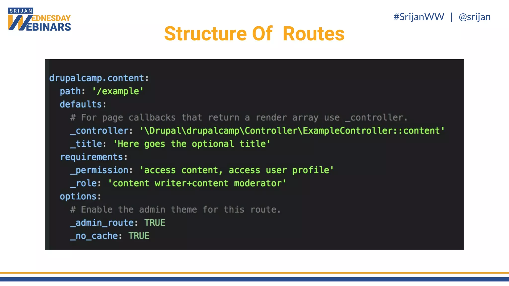 #SrijanWW | @srijan
Structure Of Routes
 