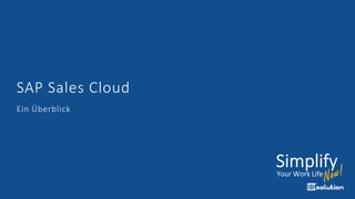 SAP Sales Cloud
Ein Überblick
 