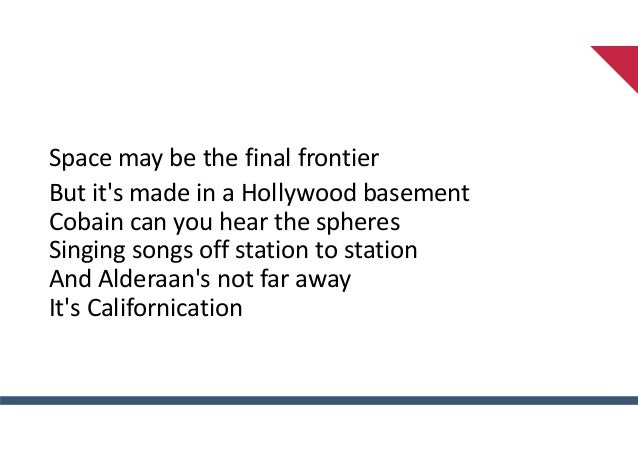 Learn English With A Song Californication