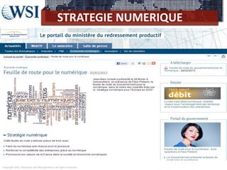 Copyright 2011 Research and Management. All rights reserved.
STRATEGIE NUMERIQUE
 